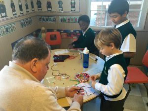 Blue-Knights-making-Chaplets-for-nursing-home